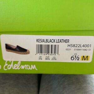 Sam Edelman Leather Espadrille Flats Kesia Like New with Box